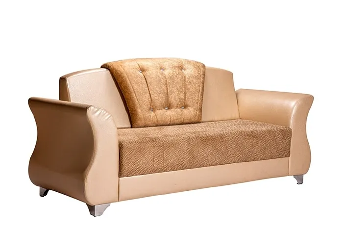 VIVDeal Fabric & Leatherette Beige Sofa Set